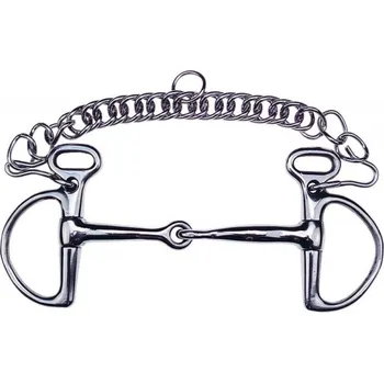 Jezdectví Udidlo FEELING Thiedelman lomené s plným udítkem 12,5 cm