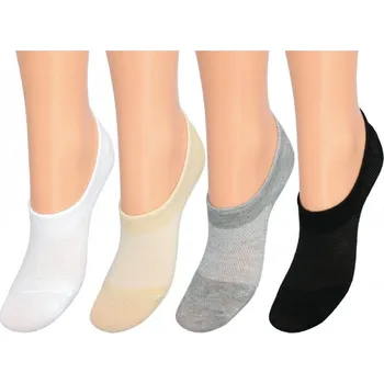 Dámské ponožky Bavlněné ťapky NOVIA | do balerínek 202B tělová