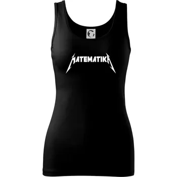 Dámské tričko Matematika rock logo - Dámské tílko - 2XL ( Černá )