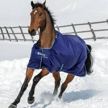 Deka pro koně Výběhová deka Bucas Smartex Extra 300g Big Neck Modrá 130cm (5´9)
