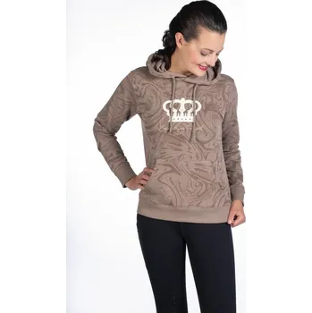 Jezdecká mikina Dámská mikina HKM Lavender Bay Taupe XL