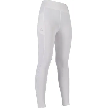Jezdecké kalhoty Jezdecké legíny HKM Alice silikon sed Bílá 40