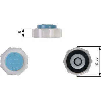 Palivová nádrž Uzavírací víčko, nádoba chladiva GATES RC221