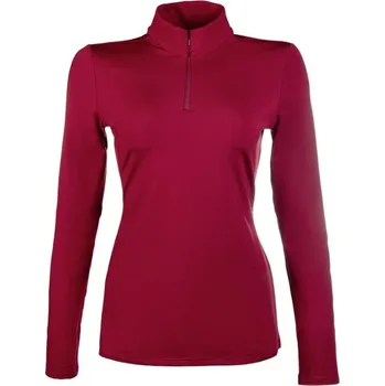 Jezdecké funkční tričko HKM Basic Vínová L