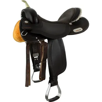 Jezdecké sedlo Westernové sedlo DENVER QUARTER MODEL hnědá 16"