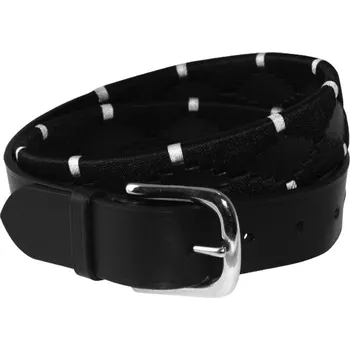 Opasek Kožený pásek EQUESTRO Deep black 100 cm (5'0")