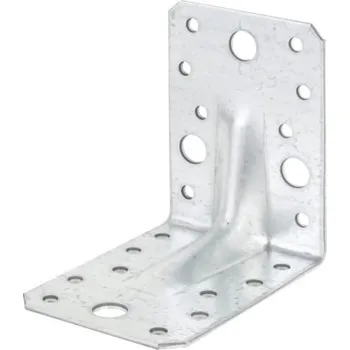 Tesařské kování Spojovací úhelník zátěžový s drážkou 90 x 90 x 65 mm sendzimirově pozinkovaný 1 kus