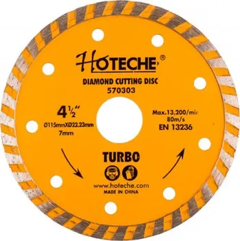 Řezný kotouč Diamantový řezný kotouč 115 mm, TURBO - HT570303