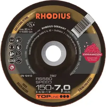 Brusný kotouč Rhodius 210657 | Brusný kotouč 150 x 7 x 22,23 mm, RS580 EXTENDED