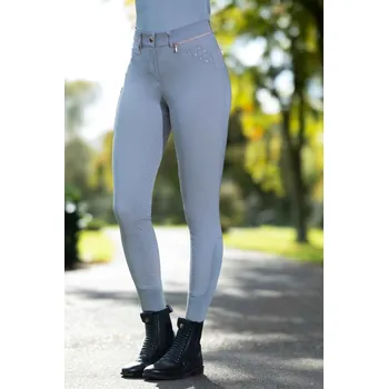 Jezdecké kalhoty Dámské rajtky HKM -Rosegold Sparkle- 44