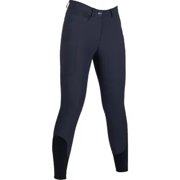 Jezdecké kalhoty Zimní rajtky HKM Rosewood knee grip Šedá 34
