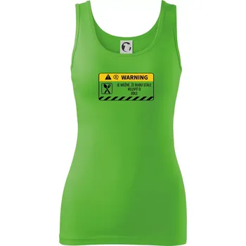 Dámské tričko Warning mluvení - Jídlo - Dámské tílko - XL ( Apple Green )