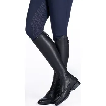 Jezdecká obuv Kožené jezdecké boty HKM Titanium dlouhé/šířka XL 37