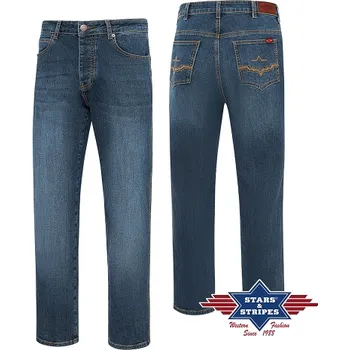 Vybavení pro jezdce Pánské westernové jeans kalhoty DERRICK W42/L34