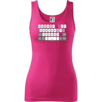 Dámské tričko Klávesnice miluju tě - Dámské tílko - M ( Purpurová )