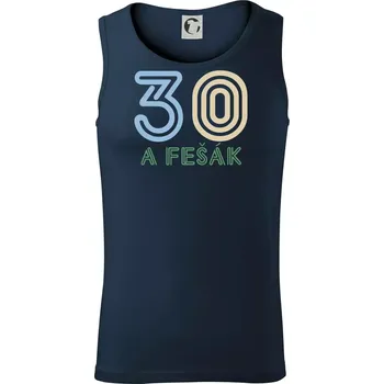 30 a fešák - Tílko pánské Core - M ( Námořní modrá (velmi tmavá - téměř černá) )