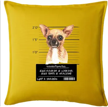 Polštář Lump a darebák čivava - Polštář 50x50 - 50x50 - Pouze potah ( Žlutá )