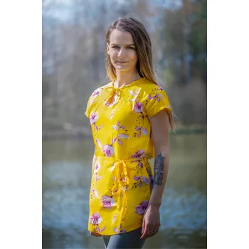 Dámské tričko Dámská halenka KIXMI LALLY ŽLUTÁ M