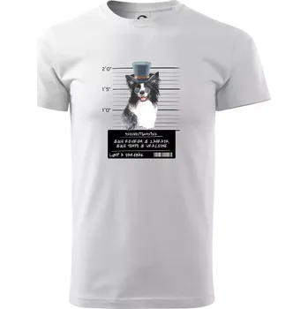 Pánské tričko Lump a darebák border kolie - Triko extra velké (5-8XL) - 6XL ( Bílá )