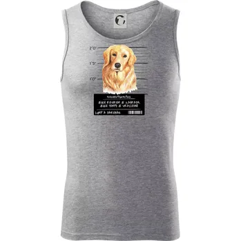 Lump a darebák zlatý retrívr - Tílko pánské Core - XL ( Tmavě šedý melír )