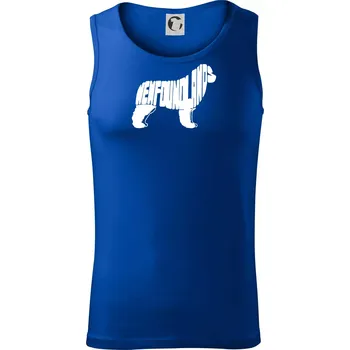 Novofundlandský pes - nápis v tělě - Tílko pánské Core - L ( Královská modrá )