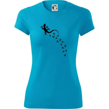 Dámské tričko Geocaching Gekoni - Dámské Fantasy sportovní (dresovina) - XL ( Světlý tyrkys )