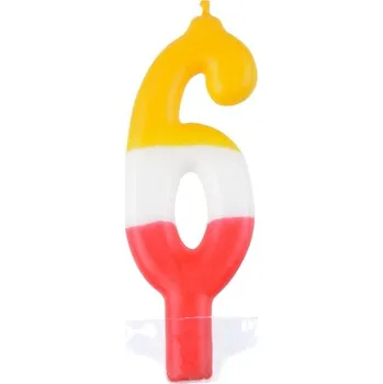 Dortová svíčka Svíčka Arpex Party Time číslo 6