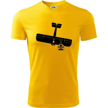 RC letadlo - Dětské triko sportovní (dresovina) - 146 cm/10 let ( Žlutá )