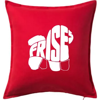 Polštář Bišonek - fries nápis v těle - Polštář 50x50 - 50x50 - Pouze potah ( Červená )