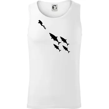 Potápěč žraloci - Tílko pánské Core - S ( Bílá )