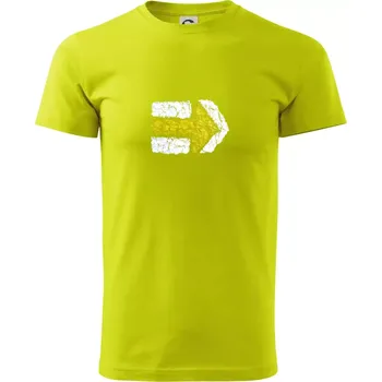 Párová turistická značka žlutá - Klasické pánské triko vyšší gramáže - M ( Limetková )
