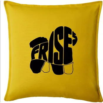 Polštář Bišonek - fries nápis v těle - Polštář 50x50 - 50x50 - Pouze potah ( Žlutá )