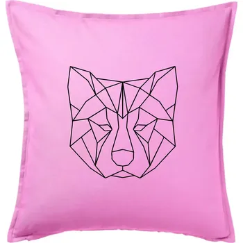 Polštář Akita Inu - Geometrie - Polštář 50x50 - 50x50 - Pouze potah ( Růžová )