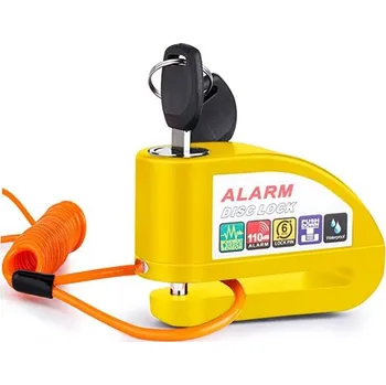 Motozámek ZÁMEK BRZDOVÉHO KOTOUČE zámek na motorku skútr s alarmem 110 dB