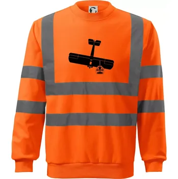 Pánská mikina RC letadlo - Reflexní mikina - L ( Neonově oranžová )