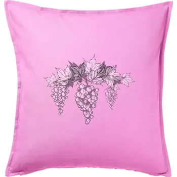 Polštář Vinné hrozny šedé - Polštář 50x50 - 50x50 - Pouze potah ( Růžová )