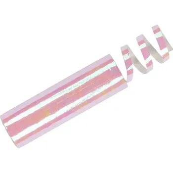 Party dekorace Holografické bílé serpentiny na párty, 3,8 m, 18 ks v balení