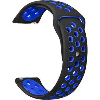 Příslušenství k chytrým hodinkám Madvell Sportovní silikonový řemínek černá s tmavě modrou 22mm