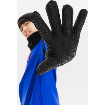 Rukavice KIPSTA Dětské fotbalové rukavice Keepdry 500 10 LET ČERNÁ