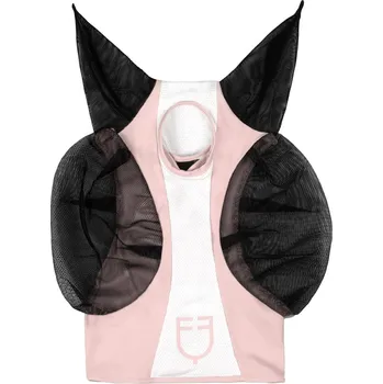 Koňská maska proti hmyzu Maska proti hmyzu EQUESTRO Two tone Sv. růžová L