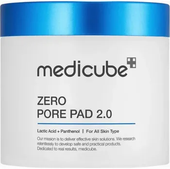 Léčba akné Medicube – Zero Pore Pad 2.0 - Tonerové polštářky s AHA + BHA pro jemnější pleť a stažení pórů - 70 ks