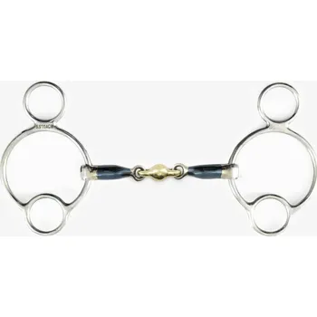 Udidlo pro koně Udidlo sněhulák 2x lomené Premier Equine Blue Sweet Iron 4,5"