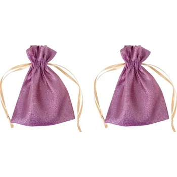 Vánoční dekorace LEVNO Sada 2 lesklých dekorativních taštiček Varianta: Fialová Nové zboží