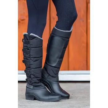 Jezdecká obuv Vysoké thermo boty Horze Utah Černá 37