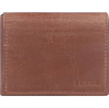 Peněženka Kožená peněženka Fossil Derrick Execufold horizontální hnědá