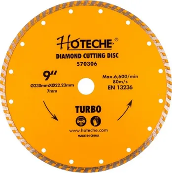 Řezný kotouč Diamantový řezný kotouč 230 mm, TURBO - HT570306