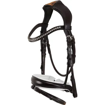 Jezdectví Uzdečka ACAVALLO Poesia Calfskin Černá COB