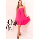 Mušelínové letní šaty mini 70-7 růžová univerzální 100% bavlna (univerzální )