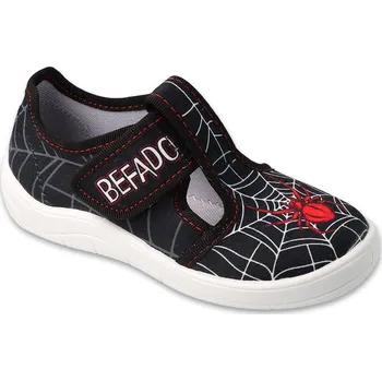 Chlapecké bačkory Bačkory papuče plátěnky Befado flexibilní 911X025 Spider suchý zip velikost: 30