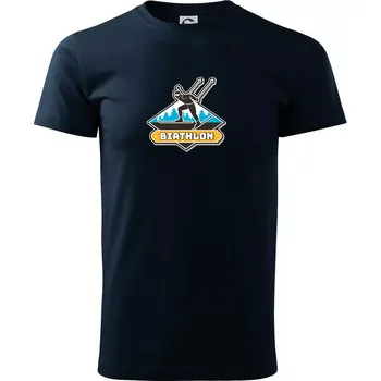 Pánské tričko Biathlon logo - Triko extra velké (5-8XL) - 6XL ( Námořní modrá (velmi tmavá - téměř černá) )